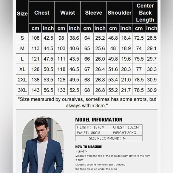 NWOT Men’s Suit Jacket Sport Coat - Picture 7 of 7